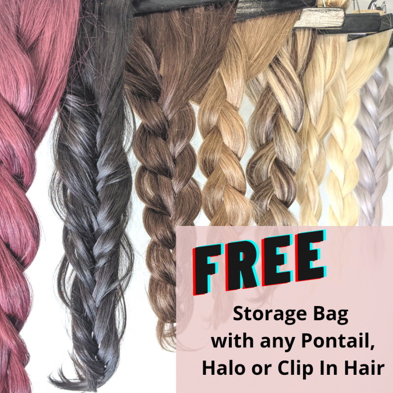 free storage bag for hair extensions long and thick human hair