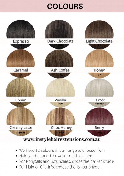 Instyle Hair Extension colours