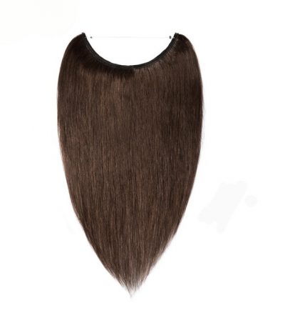 medium brown mocha halo hair extensions