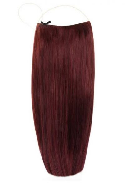 berry red Halo hair extension human hair